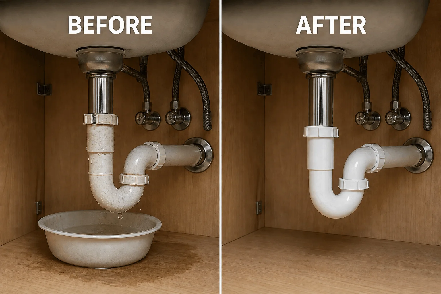 under-sink plumbing repair