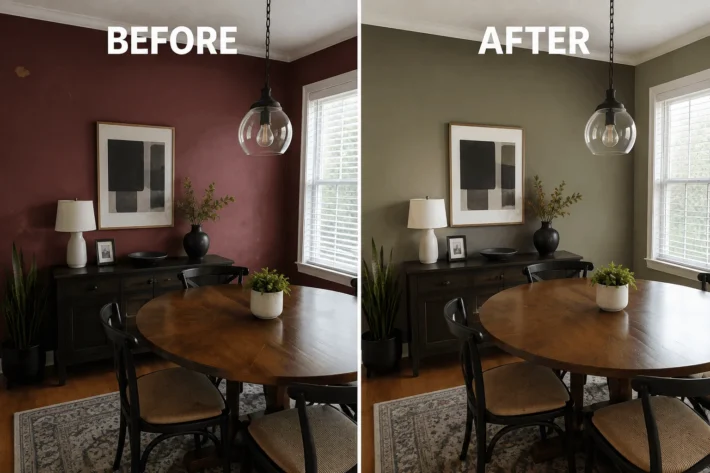 Accent-wall color transformation