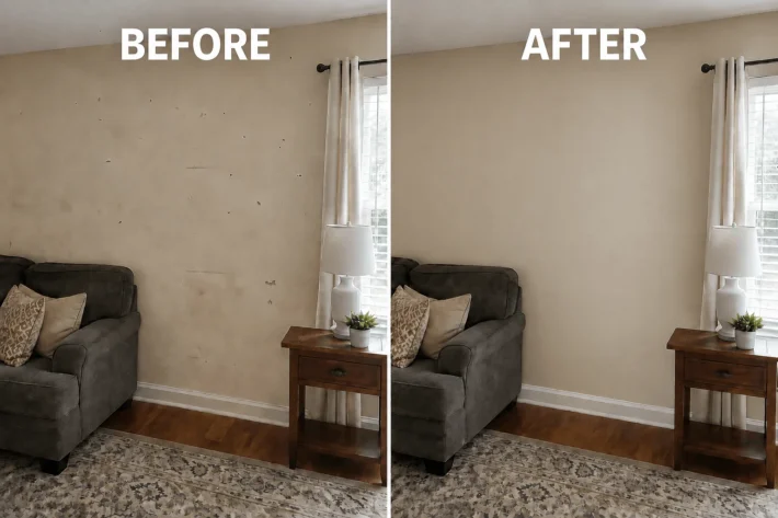 Indoor wall repaint